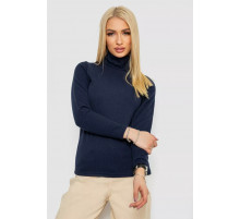 Женский гольф на флисе в рубчик, цвет темно-синий, 238R329