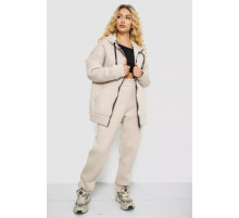 Женский спортивный костюм на флисе, цвет светло-бежевый, 102R7715.