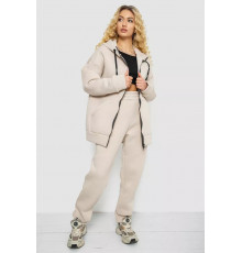 Женский спортивный костюм на флисе, цвет светло-бежевый, 102R7715.
