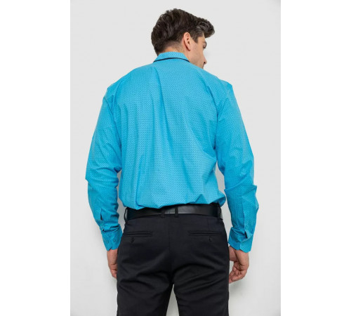 Сорочка чоловіча з принтом, колір блакитний, 214R7497