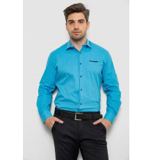 Сорочка чоловіча з принтом, колір блакитний, 214R7497