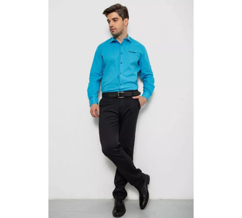 Сорочка чоловіча з принтом, колір блакитний, 214R7497