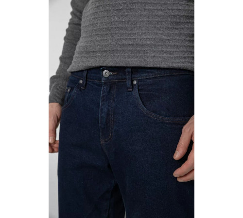 Джинси чоловічі утеплені на флісі, колір синій, 129R9834-1