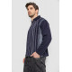 Кофта чоловіча на блискавці в смужку, колір темно-синій, 238R123