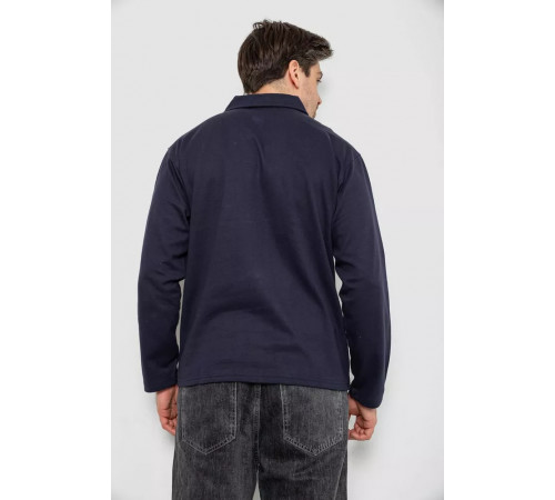 Кофта чоловіча на блискавці в смужку, колір темно-синій, 238R123