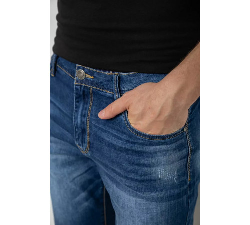 Джинсовые шорты мужские, цвет синий, 244R5A-045