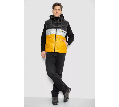 Жилетка мужская демисезонная, цвет черно-желтый, 244R990013.