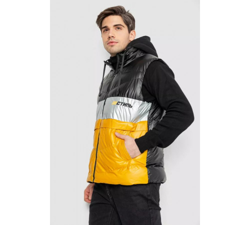 Жилетка мужская демисезонная, цвет черно-желтый, 244R990013.