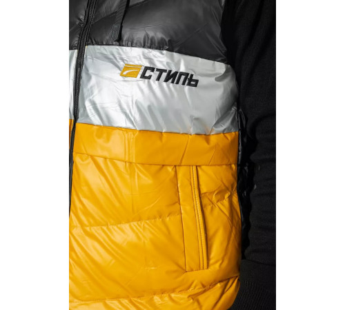 Жилетка мужская демисезонная, цвет черно-желтый, 244R990013.