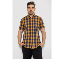Сорочка чоловіча в клітку, колір коричневий, 214R834