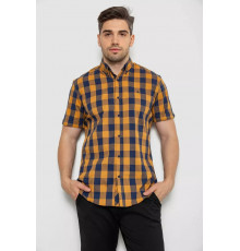 Рубашка мужская в клетку, цвет коричневый, 214R834