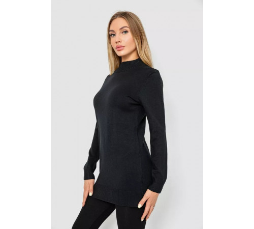 Свитер женский однотонный, цвет черный, 244R5550