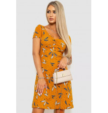 Сукня з повсякденним принтом, колір коричневий, 244R283