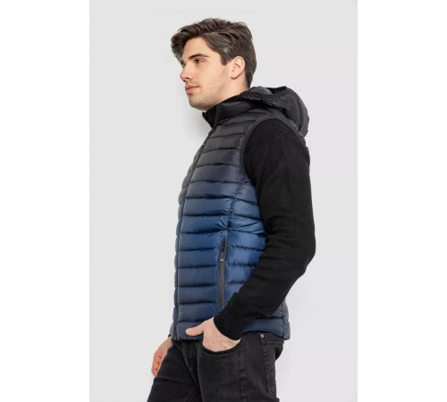 Жилетка мужская демисезонная, цвет черно-синий, 244RC999