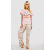 Женская пижама с принтом, цвет розовый, 243R3335.