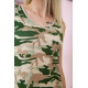 Жіноча майка, в бежево-зелений принт, 172R4000