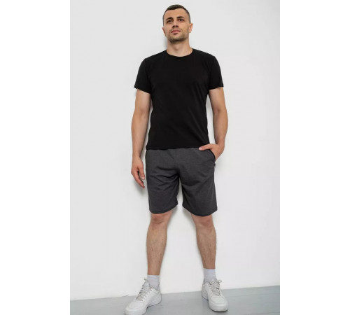 Шорты мужские однотонные, цвет темно-серый, 247R001.