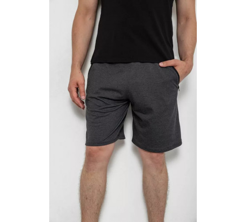 Шорты мужские однотонные, цвет темно-серый, 247R001.