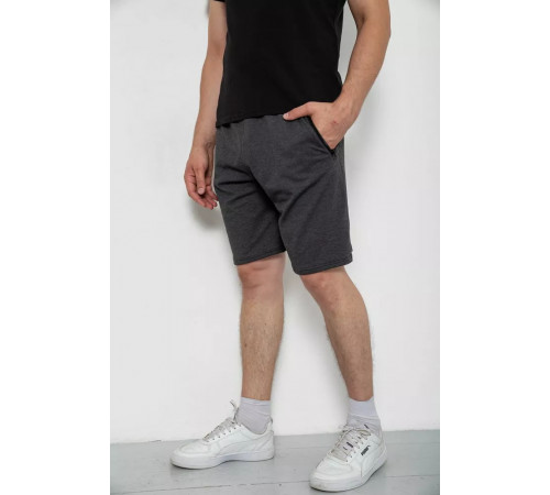 Шорты мужские однотонные, цвет темно-серый, 247R001.