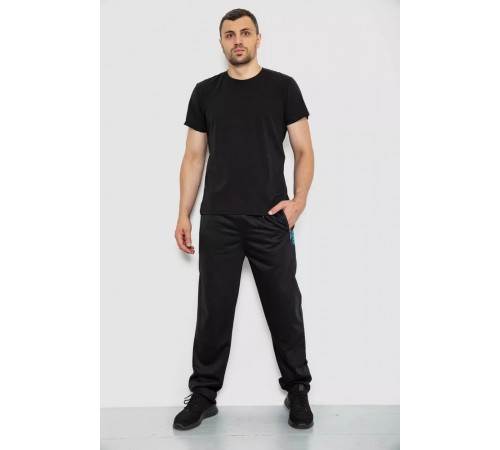 Спорт брюки мужские, цвет черный, 244R4932 Спорт брюки мужские, цвет черный, 244R4932