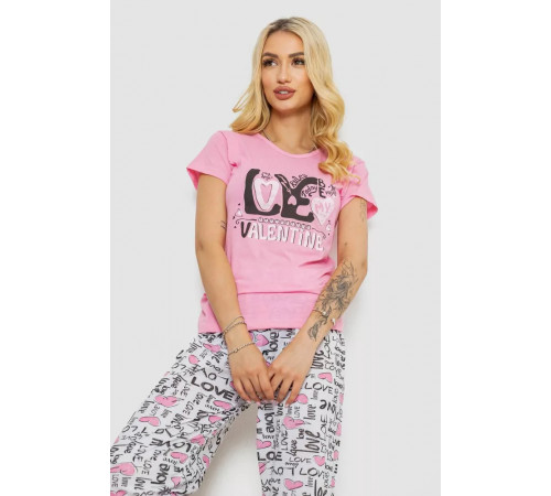 Женская пижама с принтом, цвет розовый, 243R2490