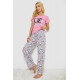 Женская пижама с принтом, цвет розовый, 243R2490