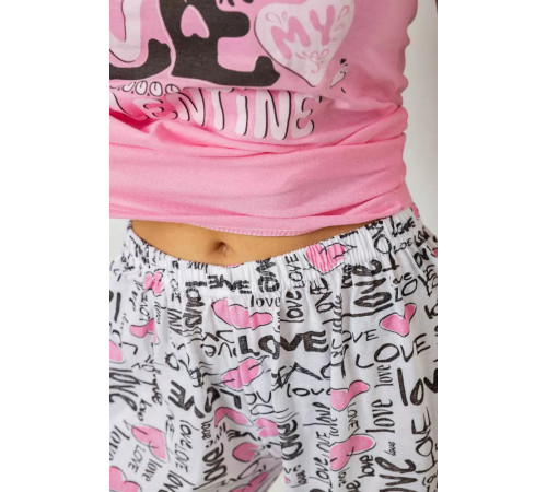 Женская пижама с принтом, цвет розовый, 243R2490