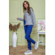 Жіночий костюм штани + кофта, сіро-синього кольору, 172R1211-2