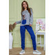 Жіночий костюм штани + кофта, сіро-синього кольору, 172R1211-2