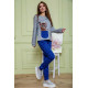 Жіночий костюм штани + кофта, сіро-синього кольору, 172R1211-2