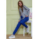 Жіночий костюм штани + кофта, сіро-синього кольору, 172R1211-2