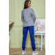 Жіночий костюм штани + кофта, сіро-синього кольору, 172R1211-2