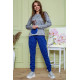 Жіночий костюм штани + кофта, сіро-синього кольору, 172R1211-2