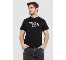 Мужская футболка с принтом, цвет черный, 241R1905