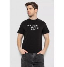 Мужская футболка с принтом, цвет черный, 241R1905