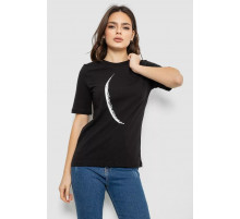 Женская футболка с принтом, цвет черный, 241R1830