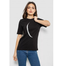 Женская футболка с принтом, цвет черный, 241R1830