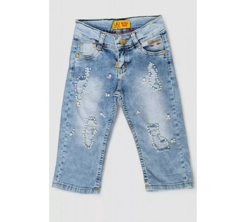 Капри джинсовые для девочек, цвет голубой, 247R2606