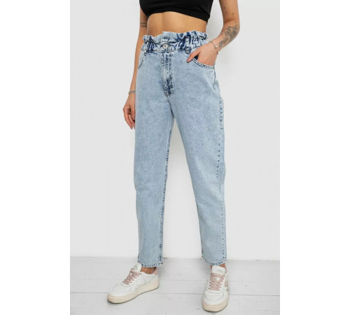 Джинсы женские Mom-fit, цвет голубой, 244R1601S20
