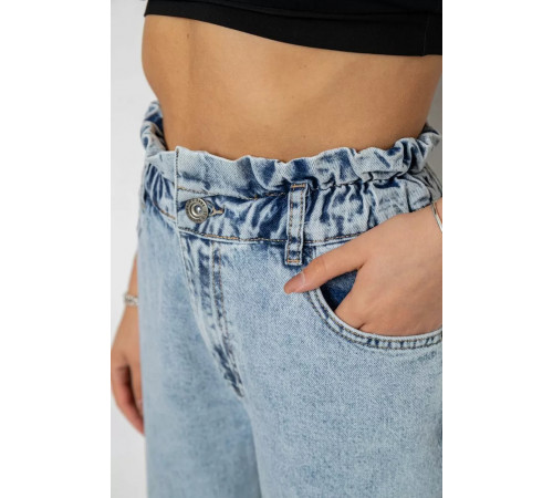 Джинсы женские Mom-fit, цвет голубой, 244R1601S20