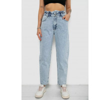 Джинсы женские Mom-fit, цвет голубой, 244R1601S20