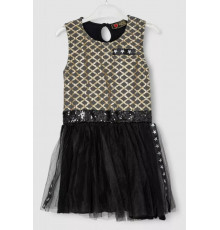 Сукня для дівчаток ошатна, колір чорно-золотий, 247R330
