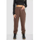 Спортивные брюки женские на флисе, цвет коричневый, 102R415-1.