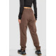 Спортивные брюки женские на флисе, цвет коричневый, 102R415-1.