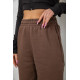 Спортивные брюки женские на флисе, цвет коричневый, 102R415-1.