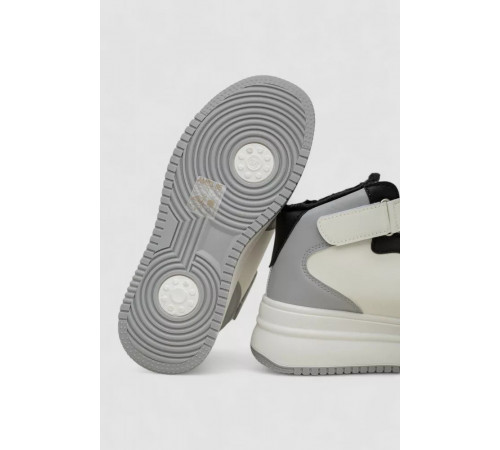 Кроссовки женские зимние на меху, цвет бело-серый, 248RAM03-86