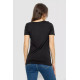 Футболка жіноча з принтом, колір чорний, 244R501