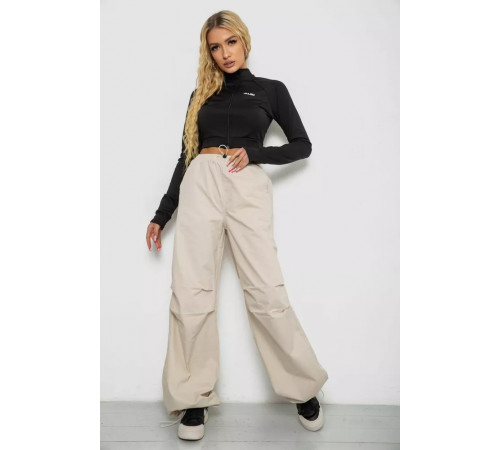 Брюки карго женские, цвет светло-бежевый, 238R5333.