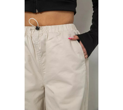 Брюки карго женские, цвет светло-бежевый, 238R5333.