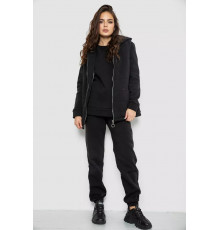 Спортивный костюм-тройка женский на флисе, цвет черный, 247R2020